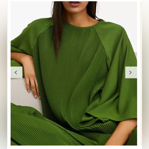 MNG by Mango pleated flared sleeve blouse - Picture 4 of 7